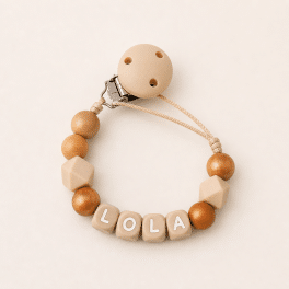 Speenkoord met naam ‘Lola’ - Roest / Koper