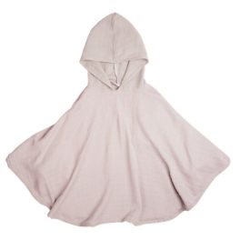 Organic Cotton Muslin Poncho – Mauve