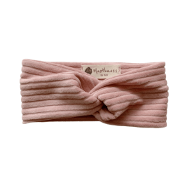 Twist haarbandje rib oudroze
