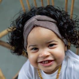 Twist haarbandjes bruin