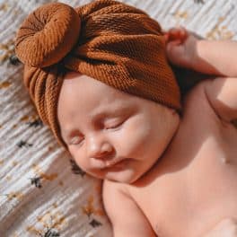Turban muts chocolate