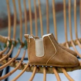 Hoge schoenen leer bruin