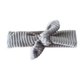 Strikhaarband ribstof grijs