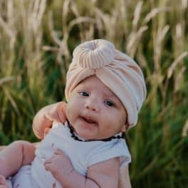 Turban muts Velvet Peach