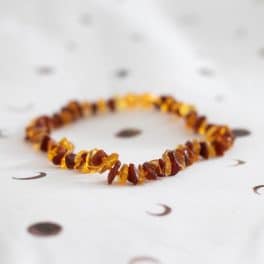 Barnsteen ketting mix cherry