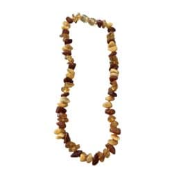 Barnsteen ketting mix cognac