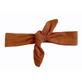 Strikhaarband cognac stretch