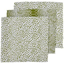 HYDROFIELE LUIERS 3-PACK SNAKE/CHEETAH - AVOCADO - 70X70CM