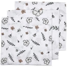 BIOLOGISCH HYDROFIELE LUIERS 3-PACK FLORAL - 70X70CM