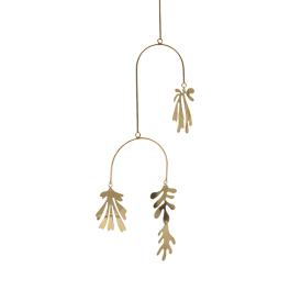 Brass mobile leaves