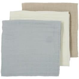 HYDROFIELE DOEKEN 3-PACK UNI - OFFWHITE/LIGHT GREY/SAND - 70X70CM