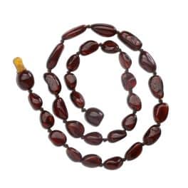 Barnsteen ketting dark cherry