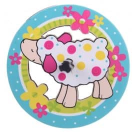 Goki houten tol schaap 6 cm