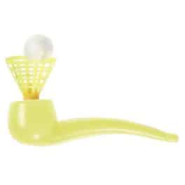 LG-Imports blaaspijpje junior 10 cm geel 2-delig