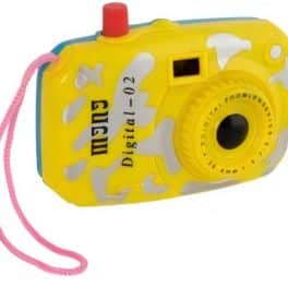 Goki mini-fototoestel viewmaster 10 cm geel/blauw