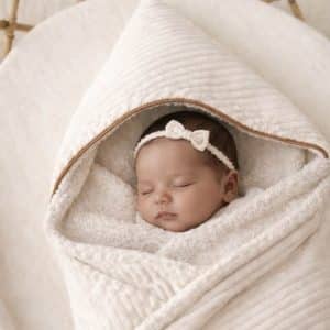 Wikkeldoek ecru bruin