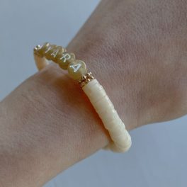 Armband katsuki parelmoer beige