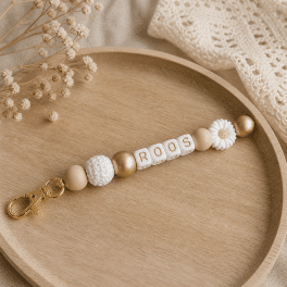 Sleutelhanger met naam Roos