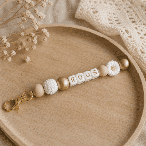 Sleutelhanger met naam Roos