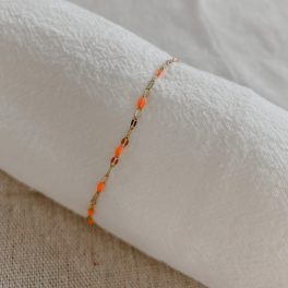 Armband RVS zalmroze/goud