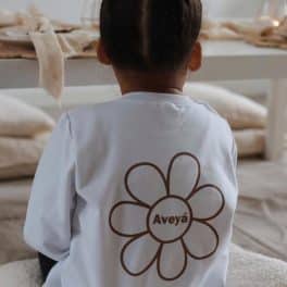 Sweater flower met naam