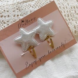Haarclipjes ster zilver