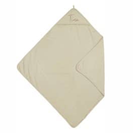 WIKKELDOEK BASIC JERSEY - SAND - 80X80CM - MET NAAM