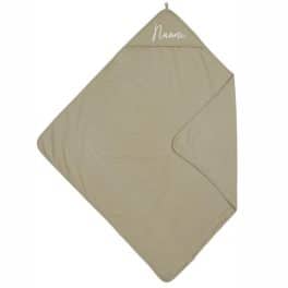 WIKKELDOEK BASIC JERSEY - TAUPE - 80X80CM - MET NAAM