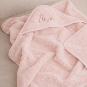 BADCAPE BASIC BADSTOF - SOFT PINK - 80X80CM - MET NAAM