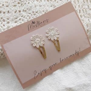 Haarclipjes bloem goud