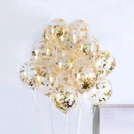 Ballon transparant gouden sterren