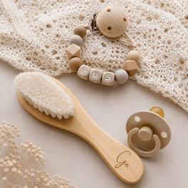 Kraamcadeau met naam - Cadeauset nude €25