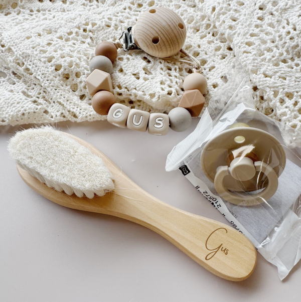 Kraamcadeau met naam - Cadeauset nude €25