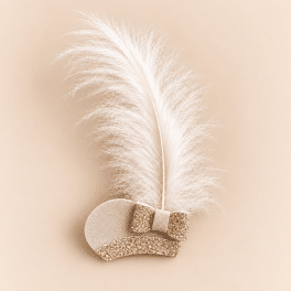 Pietenmutsje beige met goud