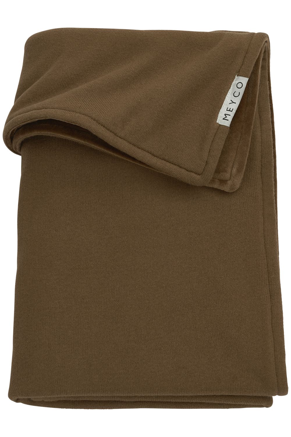 WIEGDEKEN KNIT BASIC VELVET - CHOCOLATE - 75X100CM