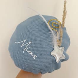 Pietenmuts ster blauw met naam