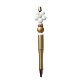 Pen goud, witte bloem