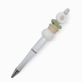 Pen witte bloem