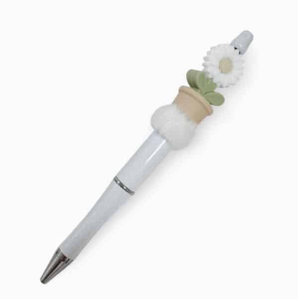 Pen witte bloem