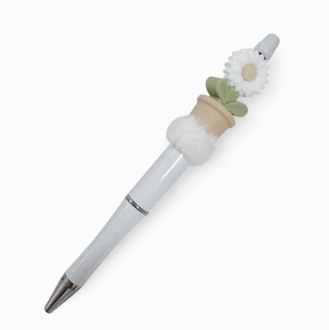 Pen witte bloem