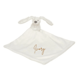 Mini Ivory Rabbit Richie with blanket