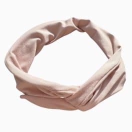 Haarbandje met ijzerdraad poeder roze
