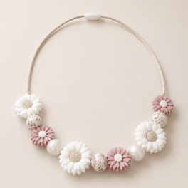 Ketting madelief roze