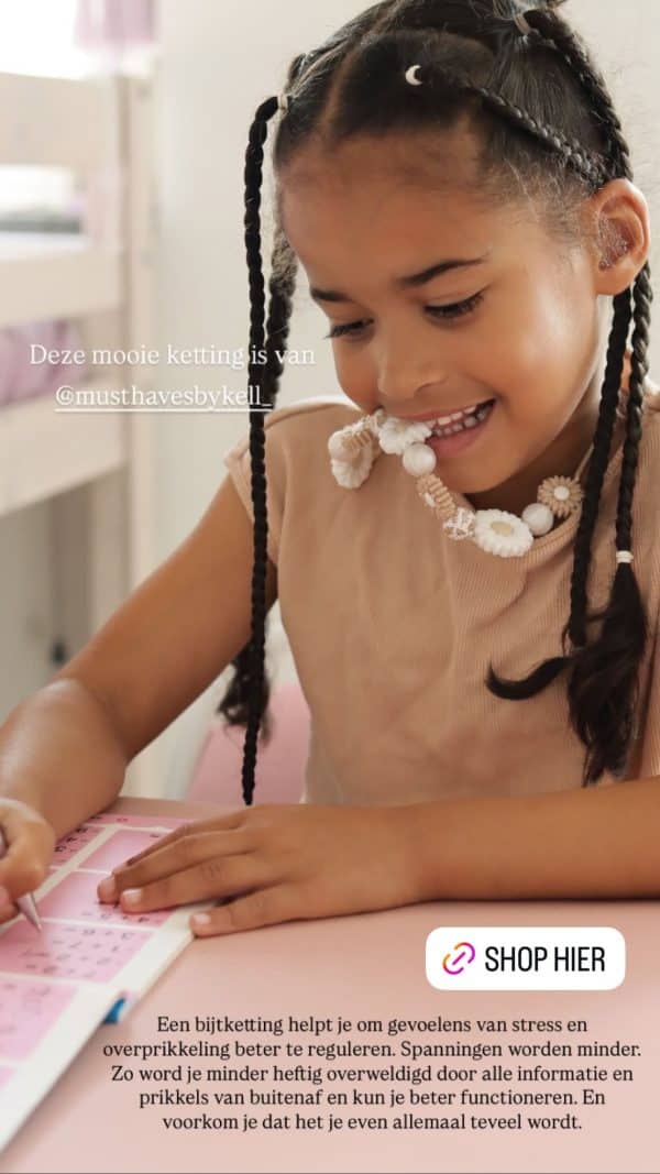 Ketting madelief taupe - Afbeelding 2