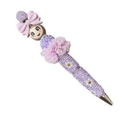 Strass pen paars meisje