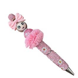 Strass pen roze meisje