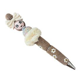 Strass pen goud meisje