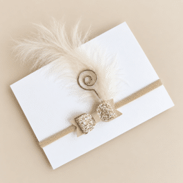 Haarbandje strik | beige champagne