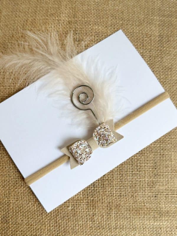 Haarbandje strik | beige champagne