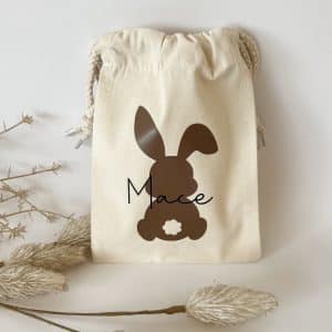 PAASZAKJE | Konijn + naam bruin